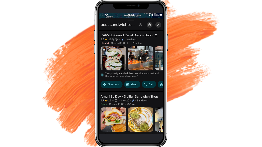 SEO Specialist Dublin ranks local sandwich cafe